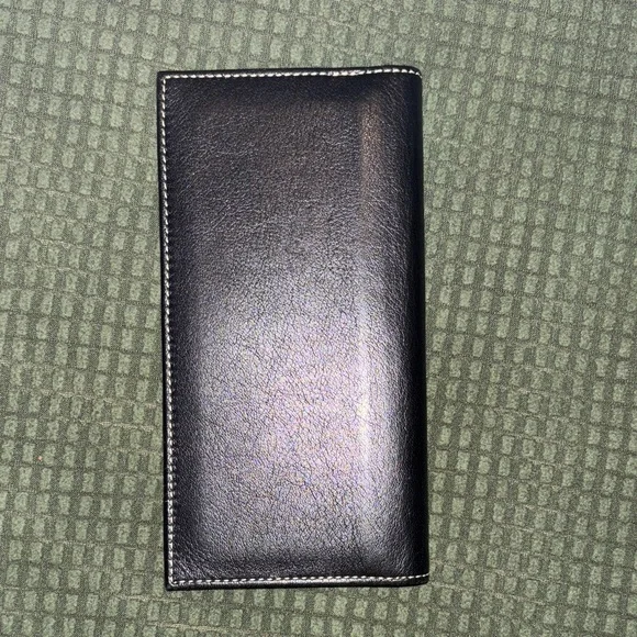 Coach Black Leather Checkbook Cover - Picture 3 of 5